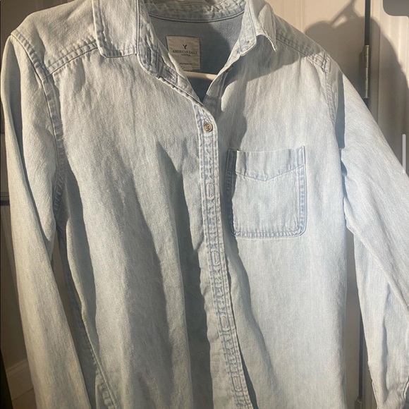 American Eagle Jean Button Up - Picture 1 of 2
